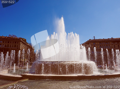 Image of Retro look Fountain in Milan