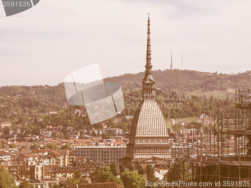 Image of Retro looking Mole Antonelliana Turin