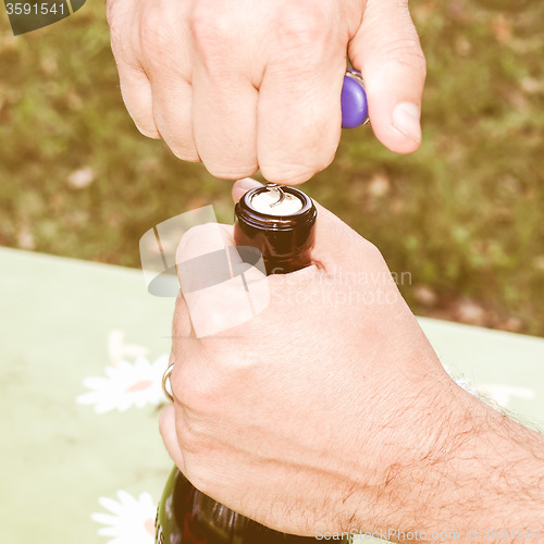 Image of Retro looking Bottle opening