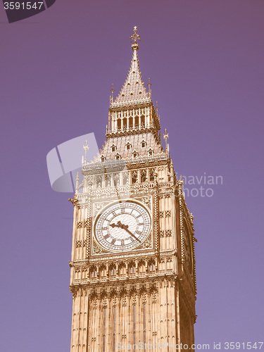 Image of Retro looking Big Ben in London