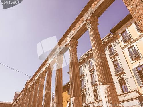 Image of Retro looking Colonne di San Lorenzo Milan