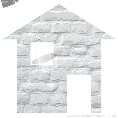 Image of White brick house