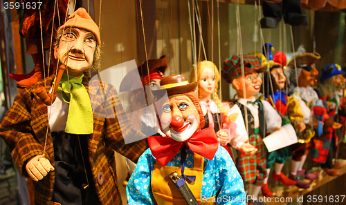 Image of Traditional puppets - clown and old man