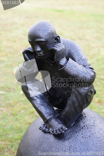 Image of Sculpture by the Sea - Man on Ball