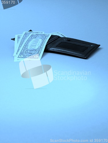 Image of Black leather wallet