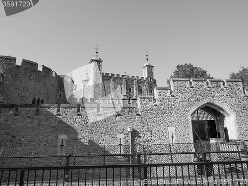 Image of Black and white Tower of London