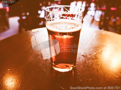 Image of Retro looking Pint of beer