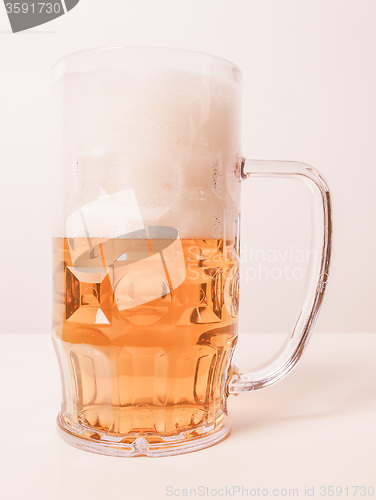 Image of Retro looking Lager beer glass