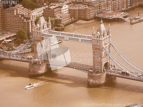 Image of Retro looking Aerial view of London
