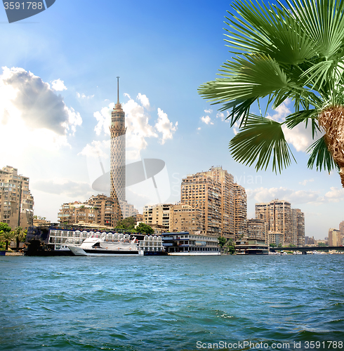 Image of TV tower near Nile