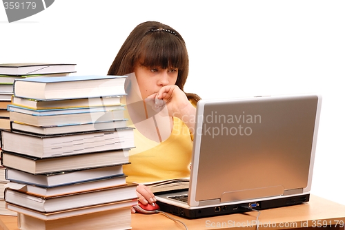 Image of Girl with Computer
