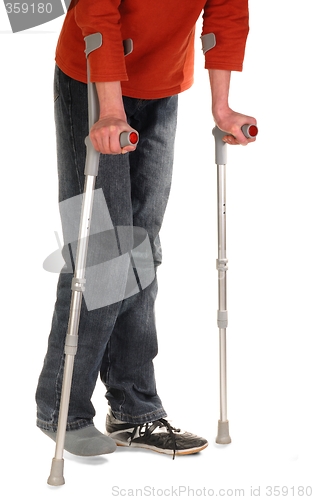 Image of Person with Crutches