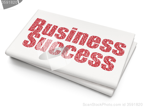 Image of Finance concept: Business Success on Blank Newspaper background