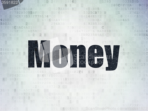 Image of Business concept: Money on Digital Paper background