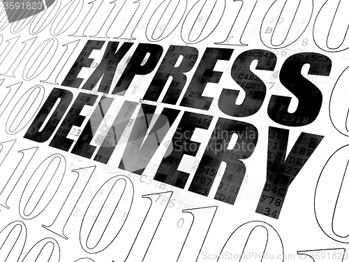 Image of Finance concept: Express Delivery on Digital background