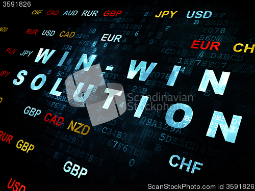 Image of Business concept: Win-win Solution on Digital background