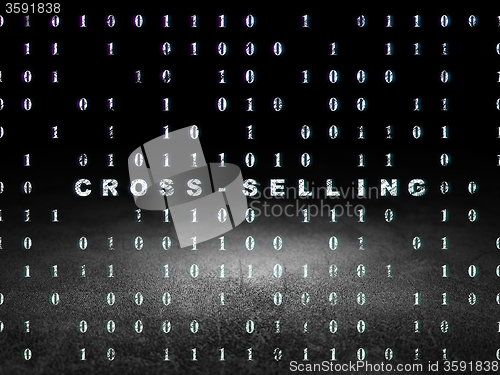 Image of Business concept: Cross-Selling in grunge dark room