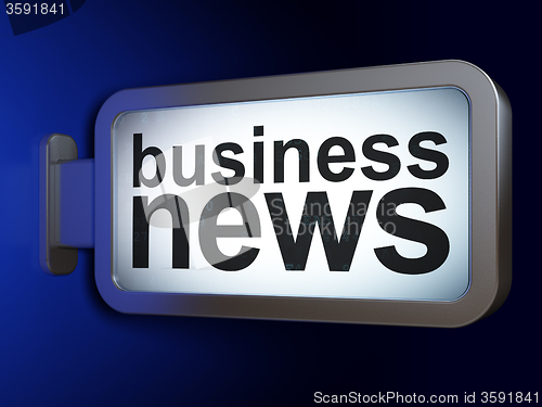 Image of News concept: Business News on billboard background