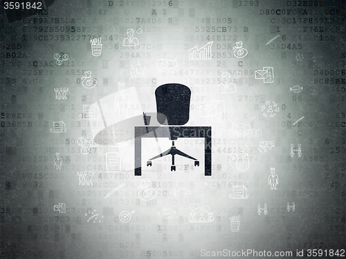 Image of Business concept: Office on Digital Paper background