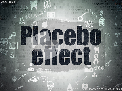 Image of Health concept: Placebo Effect on Digital Paper background