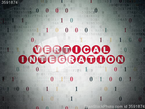 Image of Finance concept: Vertical Integration on Digital Paper background