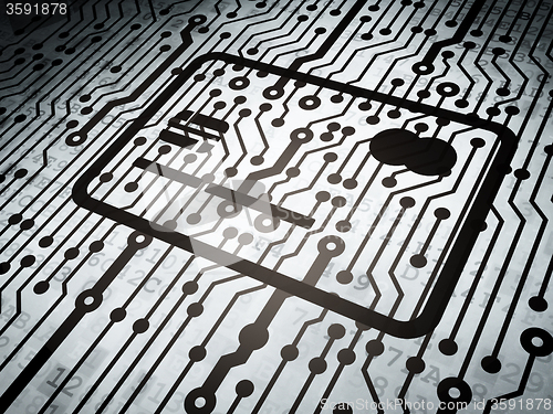 Image of Finance concept: circuit board with Credit Card