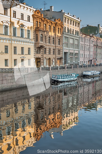 Image of Channel of Griboedov of Saint-Petersburg. Russia