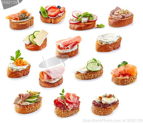 Image of various bruschettas