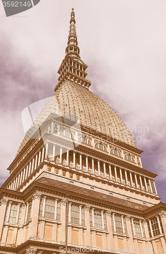 Image of Retro looking Mole Antonelliana Turin