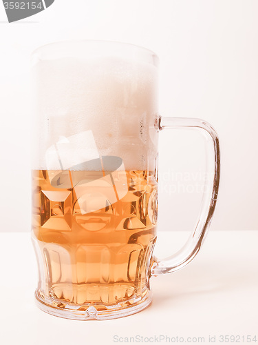 Image of Retro looking Lager beer glass