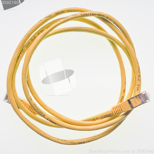 Image of LAN cable with RJ45 plug