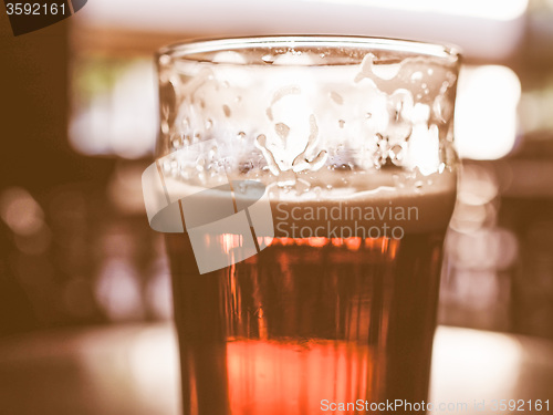 Image of Retro looking Pint of beer