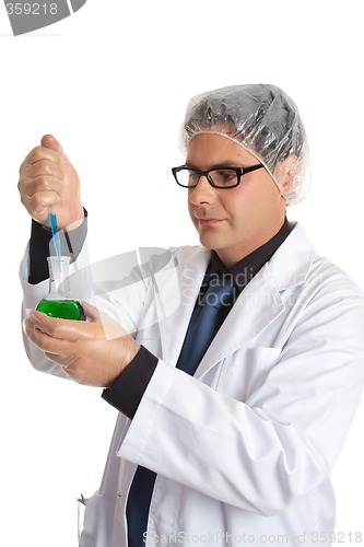 Image of Scientist with laboratory sample