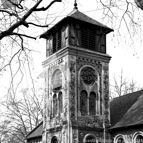 Image of in cemetery  england europe old construction and    history