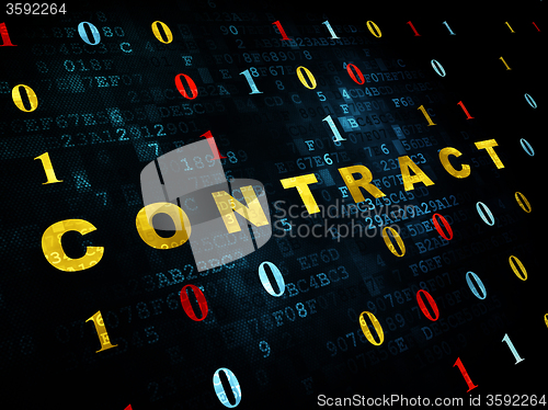 Image of Finance concept: Contract on Digital background