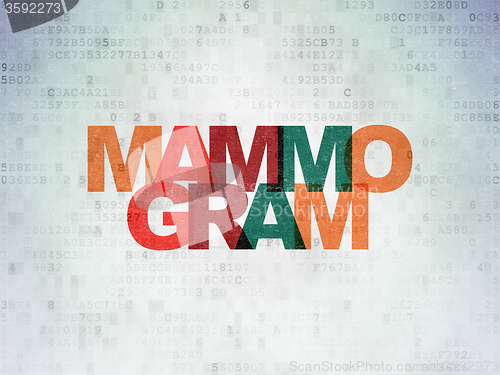 Image of Health concept: Mammogram on Digital Paper background