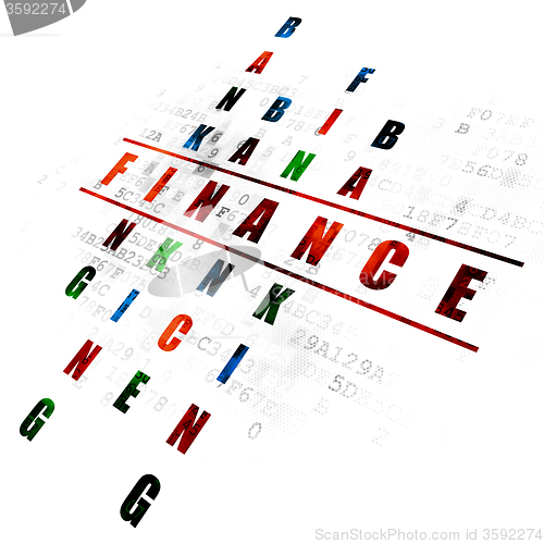 Image of Currency concept: Finance in Crossword Puzzle