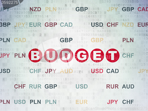 Image of Money concept: Budget on Digital Paper background
