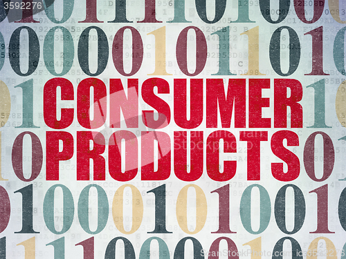 Image of Business concept: Consumer Products on Digital Paper background