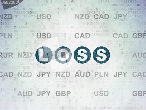 Image of Finance concept: Loss on Digital Paper background