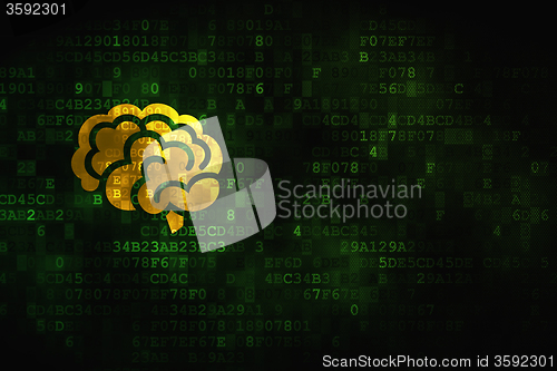 Image of Healthcare concept: Brain on digital background