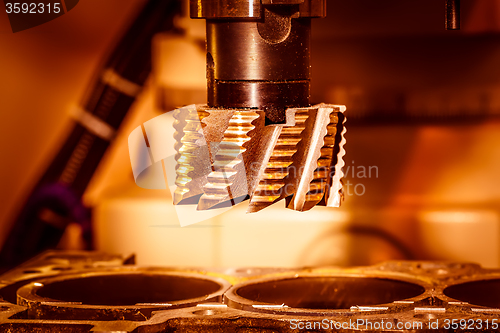 Image of Metalworking CNC milling machine.