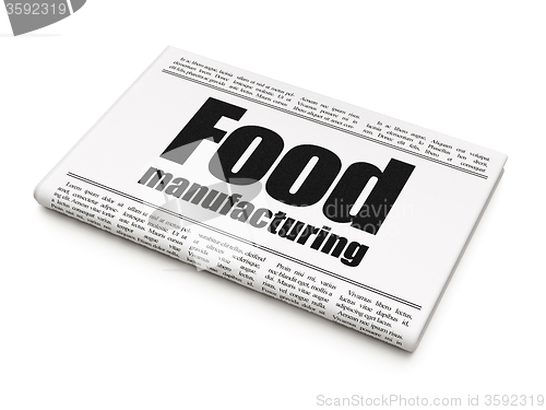 Image of Industry concept: newspaper headline Food Manufacturing