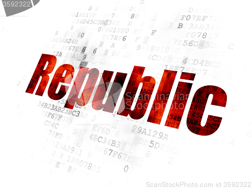 Image of Politics concept: Republic on Digital background