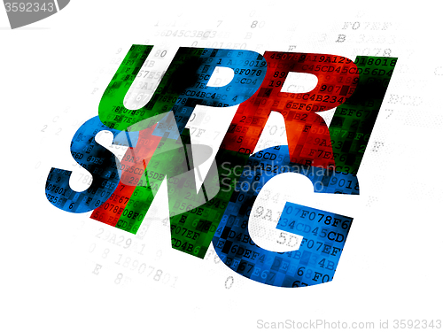 Image of Politics concept: Uprising on Digital background