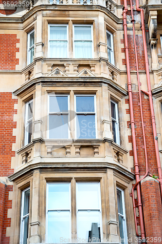 Image of in europe london old red brick wall    historical window