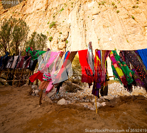 Image of  in todra gorge morocco africa and scarf shop