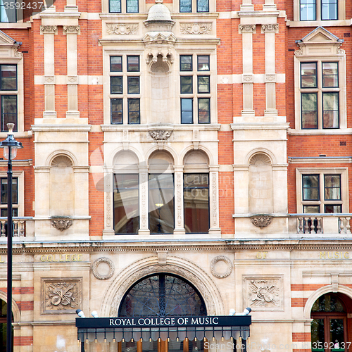 Image of window in europe london old red brick wall and      historical 