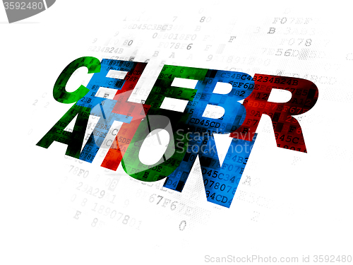 Image of Holiday concept: Celebration on Digital background