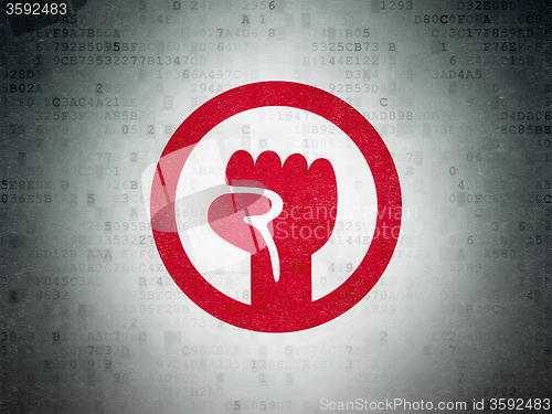 Image of Politics concept: Uprising on Digital Paper background